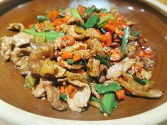 红辣椒榨菜皮炒肉-红旗大食堂(君悦紫园店)