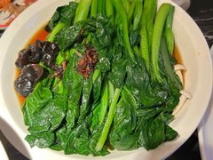 白灼菌菇菜心-新白鹿餐厅(虹桥南丰城店)
