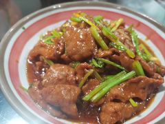 小炒黄牛肉-老鳖私房菜(常青花园店)