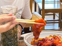 -东来菜馆•手抓海鲜家常菜•海鲜锅贴(鸽子窝店)
