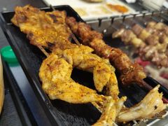 碳烤牛蛙-長壹旋转烤吧 农家鸡火锅