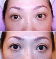 客人塑眼线前后对比图-艾妃罗高科美肤美甲美睫健康管理