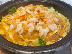 石锅生焗蝴蝶虾-荣乐园