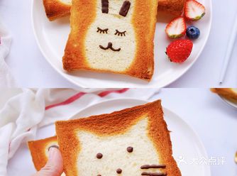 可爱到犯规的手绘烤吐司巨简单️孩子最爱