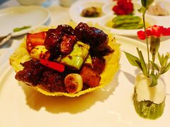 葱爆牛仔粒-桂花龙井餐厅