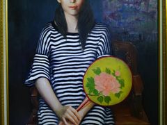 张敏清·油画《婷婷》-上海虹桥当代艺术馆