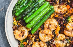 Shrimp Paste Fried Rice with Prawns