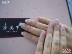 水晶镶钻-星美甲