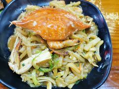 白蟹炒年糕-台州老六海鲜面馆(上南总店)