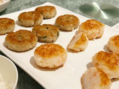 煎莲藕饼拼煎虾饼-花城苑广府菜(侨鑫店)