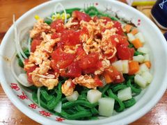 西红柿鸡蛋面-手擀菠菜面(西康路店)