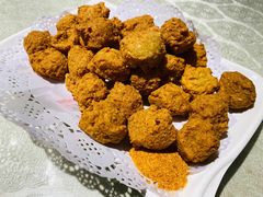 炸豆腐丸子-华盛园卷子王农家菜水库鱼