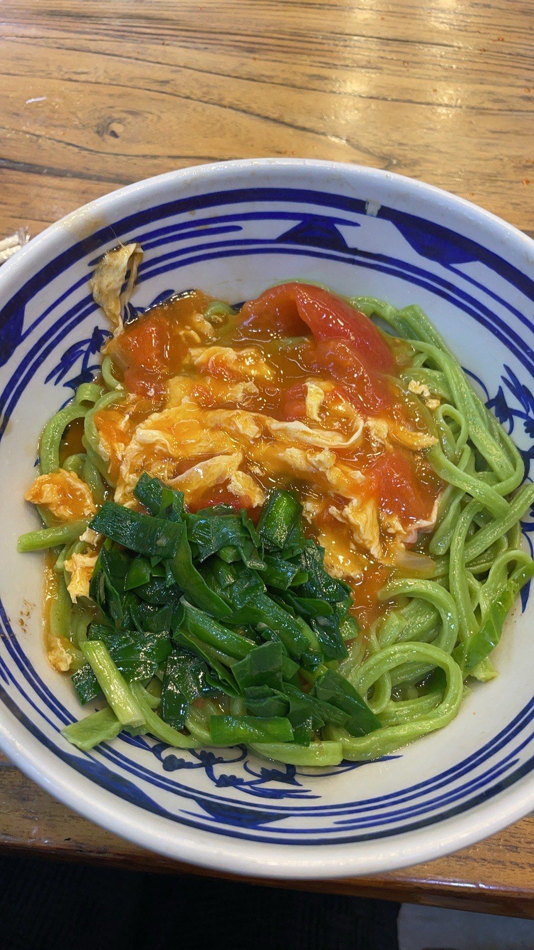 今天这个西红柿鸡蛋菠菜面把人香迷糊了,配