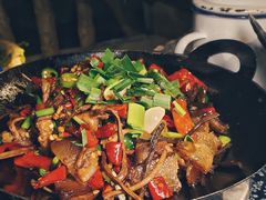 腊肉茶树菇锅-张关合渣(朱家坳店)