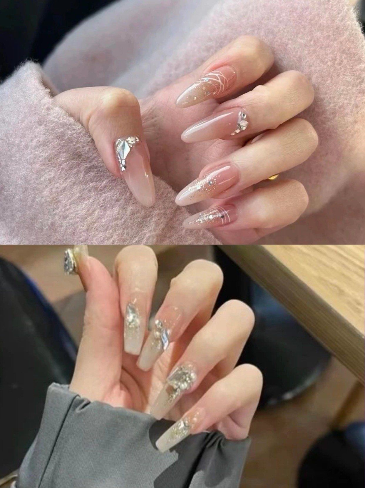 ✨长甲的显白美甲,好看的!