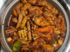 干锅鸡中翅+虾-乔一乔怪味干锅(武侯欢肆店)
