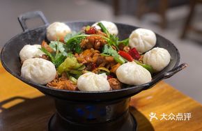 Stuffed Baozi Chicken in Iron Pot