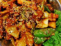 鱿鱼炒五花肉-富乐满韩国正宗炸鸡韩国料理(虹泉路店)