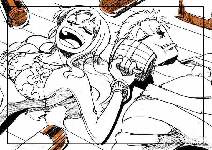 漫迷们！海贼速描插画创意之作[礼花]不一样的温馨