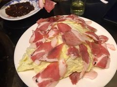 牛逼的手切羊肉-姥家大锅台水库渔家