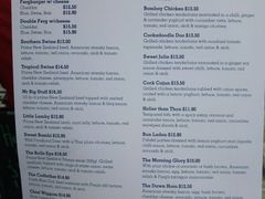 菜单-Fergburger(皇后镇店)