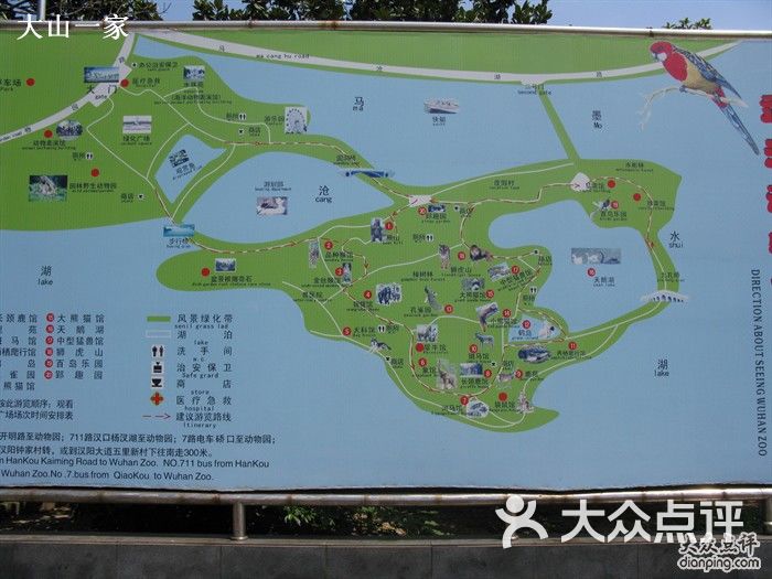 武汉野生动物园路线图图片