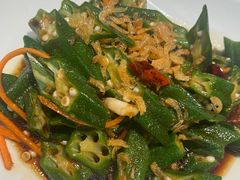 虾皮拌秋葵-荣鹏风味烀饼(万达广场店)