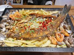 -东来菜馆•手抓海鲜家常菜•海鲜锅贴(鸽子窝店)