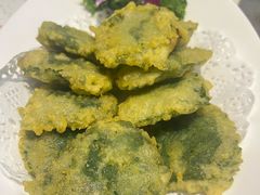 紫苏虾蒲饼-巧克力渔家.小船海鲜胶东菜(万平口店)