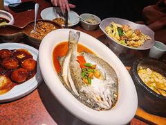 葱椒鲈鱼-绿茶餐厅(蓝色港湾店)