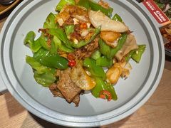 兔耳菌辣椒炒牛肉-耶里夏丽·新疆菜·28年喀什老馆(田林东路店)