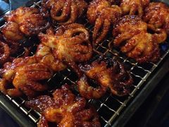 辣烤小章鱼-喜儿家铁网烤章鱼(弘大店)