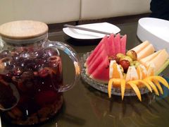 洛神花果茶和果盘-旺顺阁海鲜广场(亚运村店)