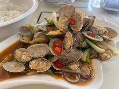 姜葱炒花甲-覃记海鲜美食餐厅