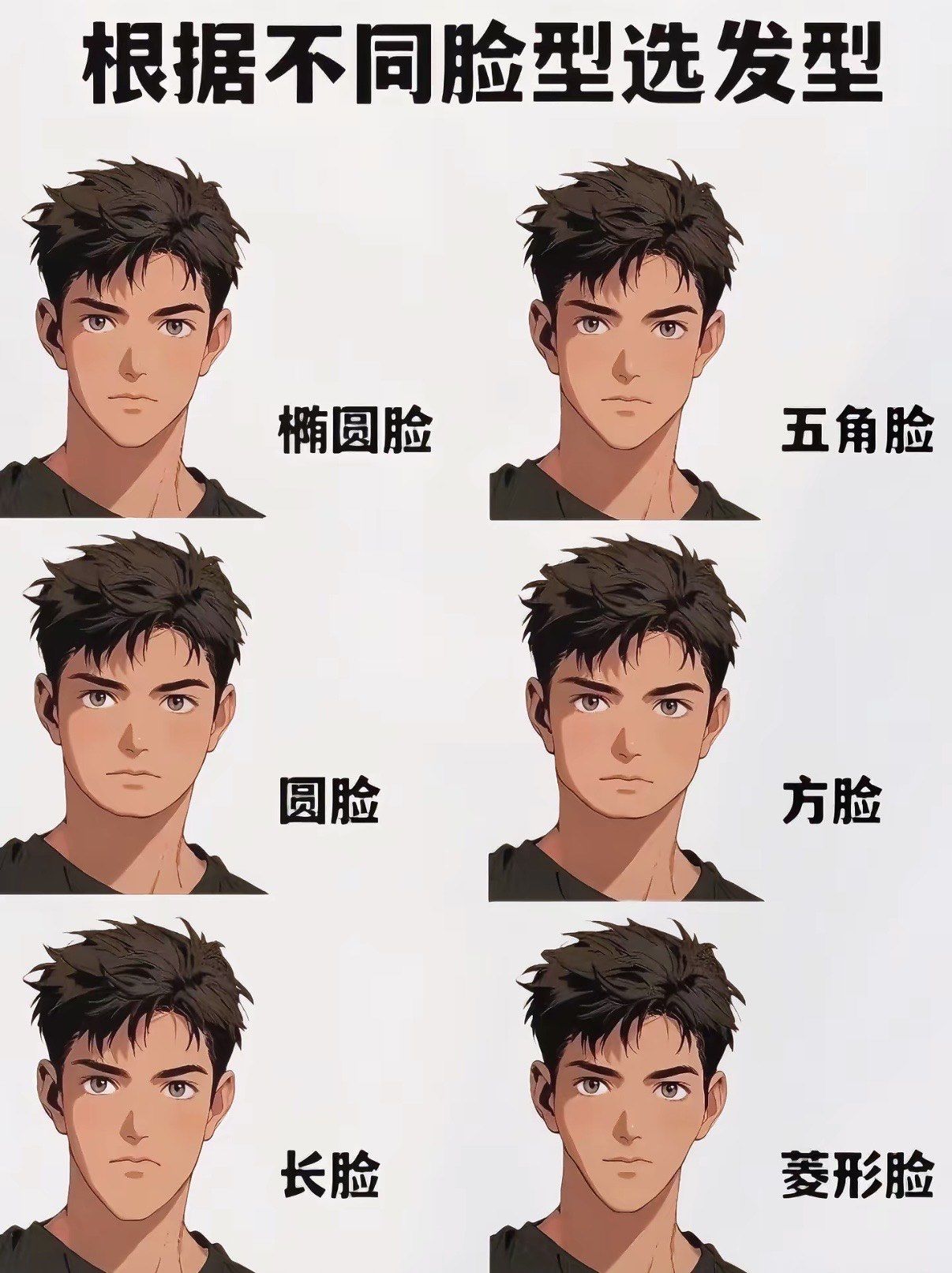 男士脸型分析