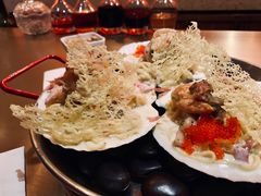 炙烤元贝风干火腿面-wann lounge 低温慢煮牛排·清吧