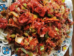 -歹歹的加个面过油肉拌面
