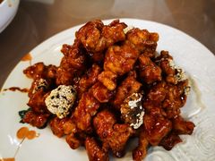 酱爆核桃鸡丁-大眼锅贴饺子(河西店)