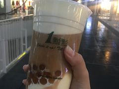冰淇淋红茶+波霸+奶霜-1点点(银座和谐广场店)