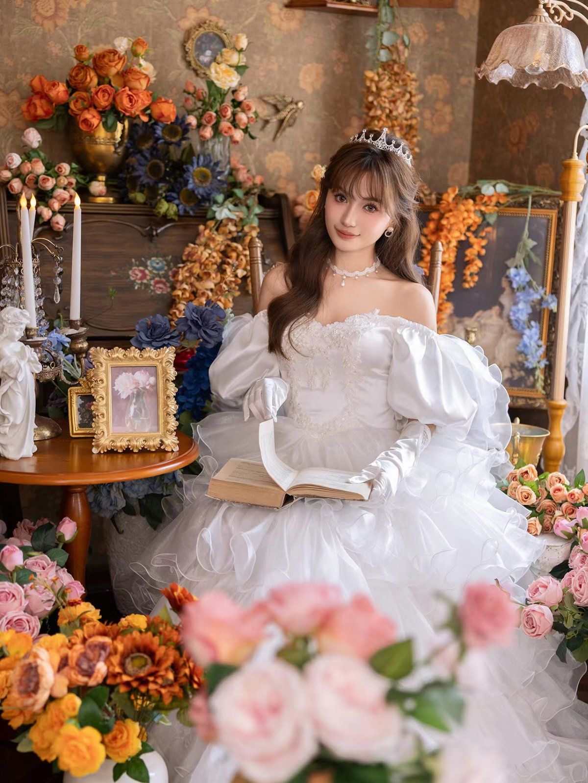 氛围感法式婚纱写真看一眼就沦陷,很绝