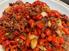 小炒黄牛肉-东哥紫阳蒸盆子(旺座·现代城店)