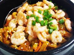 石锅虾仁饭-韩聚园韩国料理(文灶店)