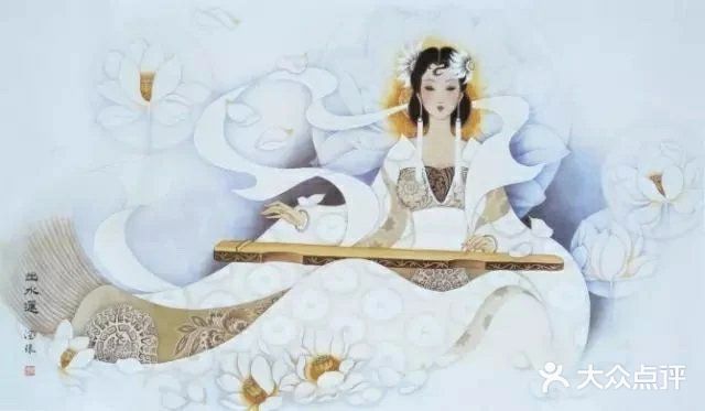 中国女神的韵味，藏在她的工笔画里🎨🎨