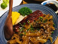 牛肉鳗蒲烧双拼饭-渔寿司·日本料理(艾尚天地店)