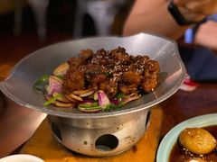 蒜香蜜汁排骨-绿茶餐厅(华联万柳店)