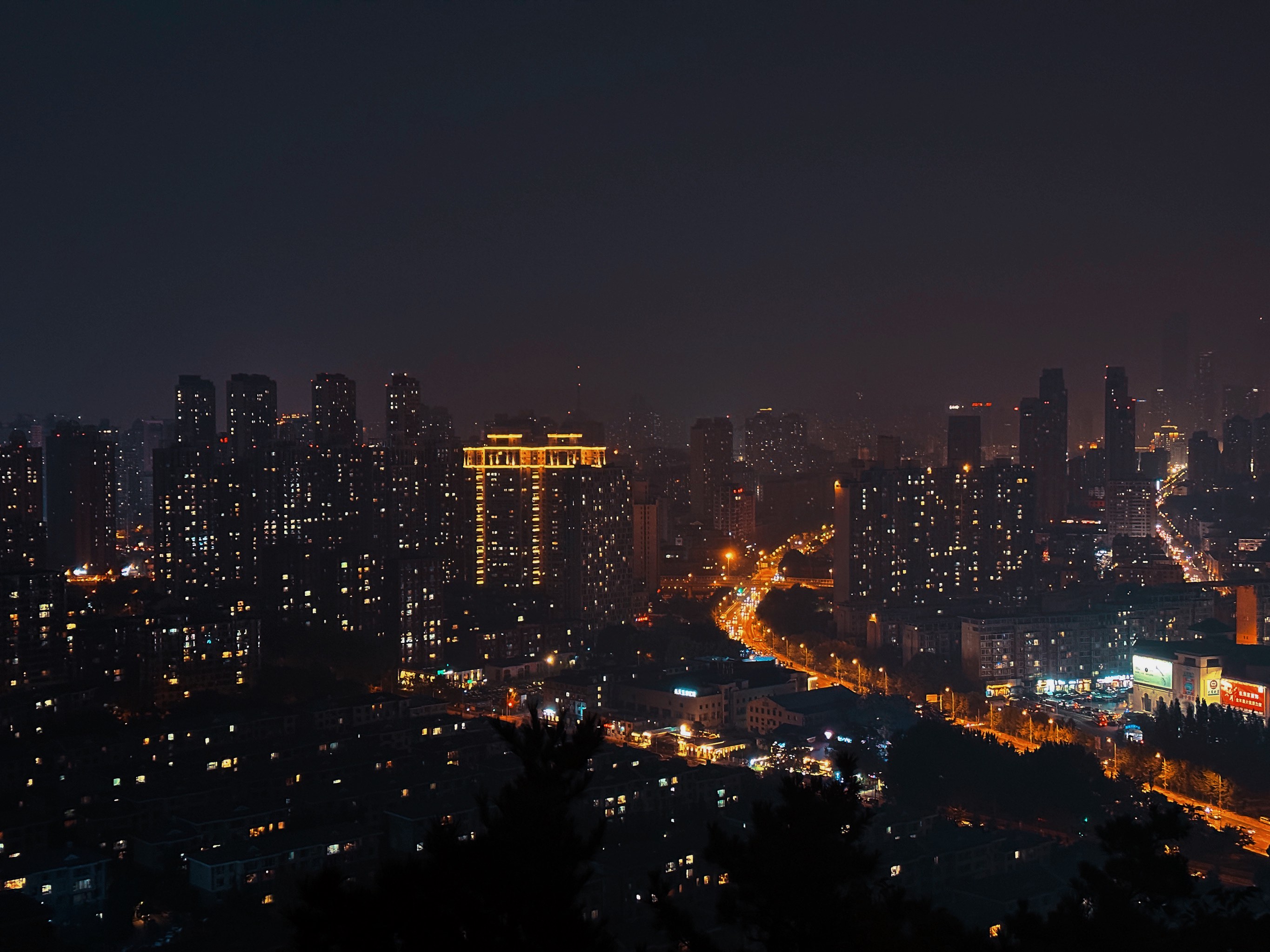 大连冬季夜景图片