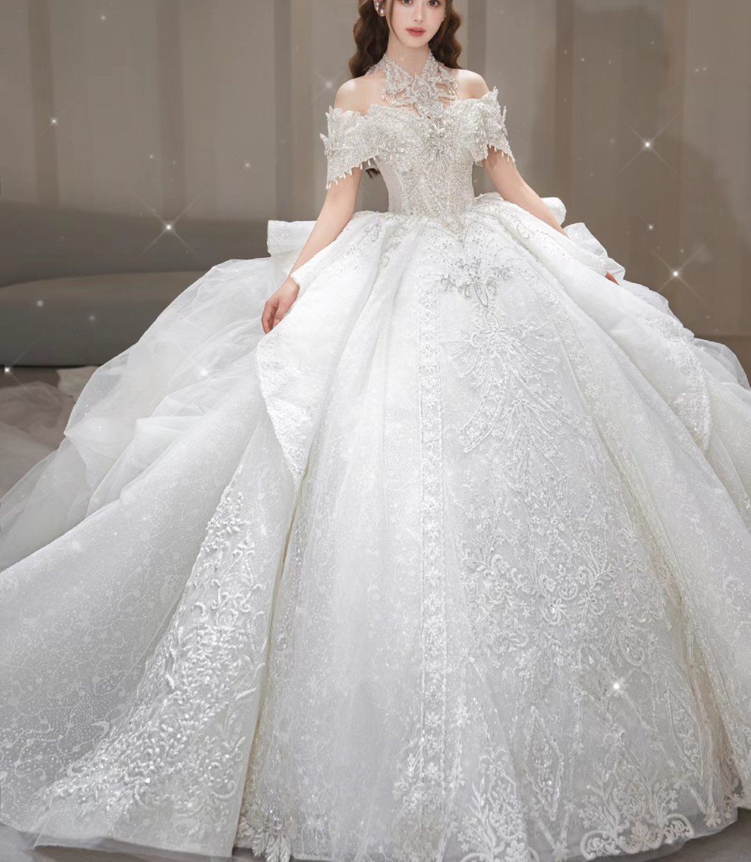 梦幻仙奢仪式感大拖尾婚纱