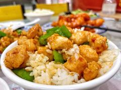 辣子鸡丁配米饭-北大地皖峰饭馆