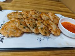 莲藕酿煎虾饼-聚缘堂·海鲜私房菜(松岭路店)