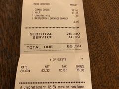 账单-Burger & Lobster(Dean Street)